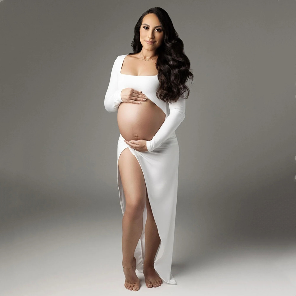Photography Club - Vestido de Maternidad Elástico para Sesión